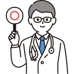 Male Doctor With A Circle Mark SVG Icon